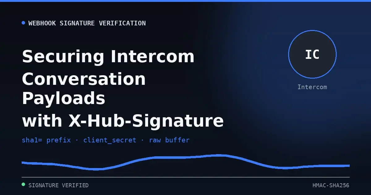 verify intercom webhook signature nodejs