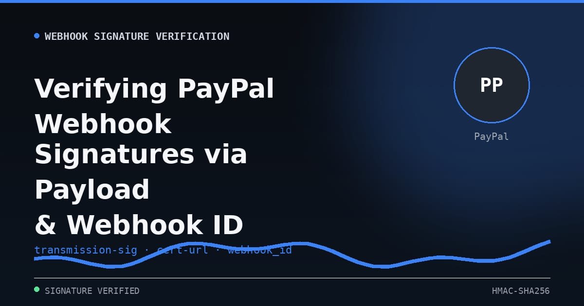 verify paypal webhook signature nodejs
