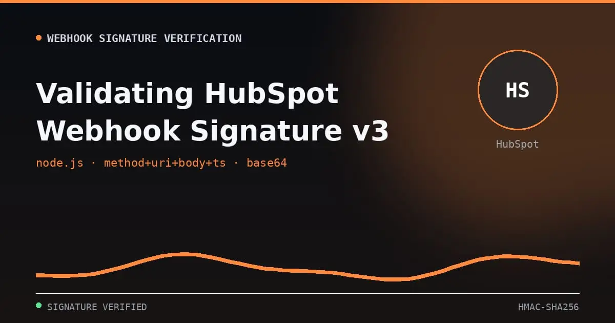 verify hubspot webhook signature v3 nodejs