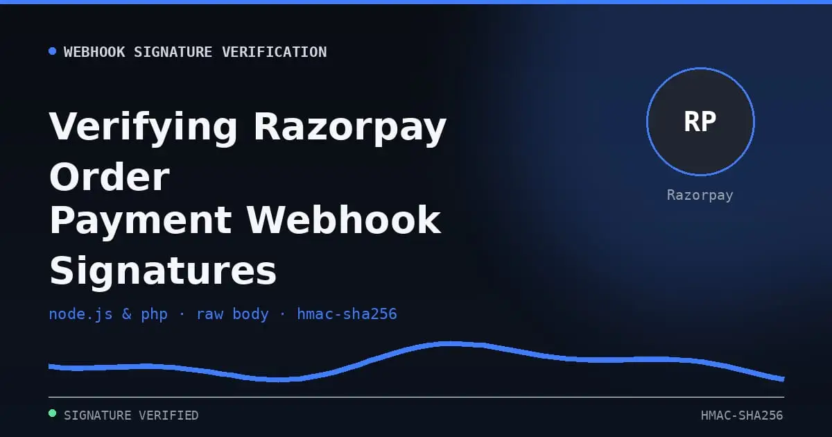 verify razorpay webhook signature nodejs